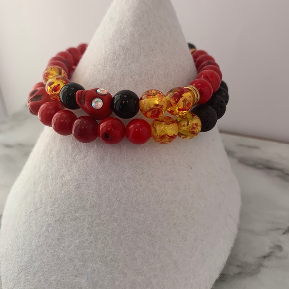 2/30$ 🔮 Red Dragon Gemstone Bracelet - Picture 7 of 8